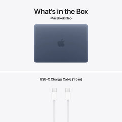 13-inch MacBook Neo: Apple A18 Pro chip with 6‑core CPU and 5‑core GPU, Magic Keyboard with Touch ID, 512GB SSD - Indigo - iSTYLE.ro