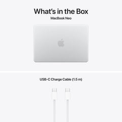 13-inch MacBook Neo: Apple A18 Pro chip with 6‑core CPU and 5‑core GPU, Magic Keyboard with Touch ID, 512GB SSD - Silver - iSTYLE.ro