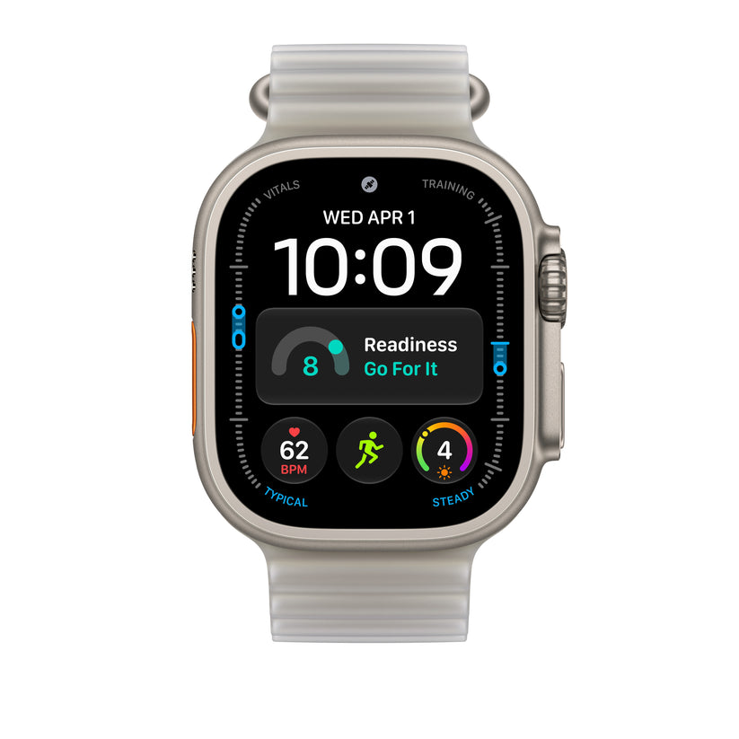 49mm Translucent Grey Ocean Band - Natural Titanium Finish - iSTYLE.ro