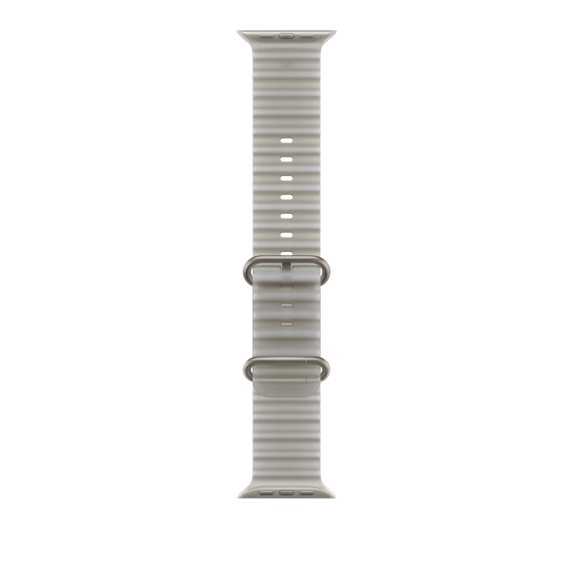 49mm Translucent Grey Ocean Band - Natural Titanium Finish - iSTYLE.ro