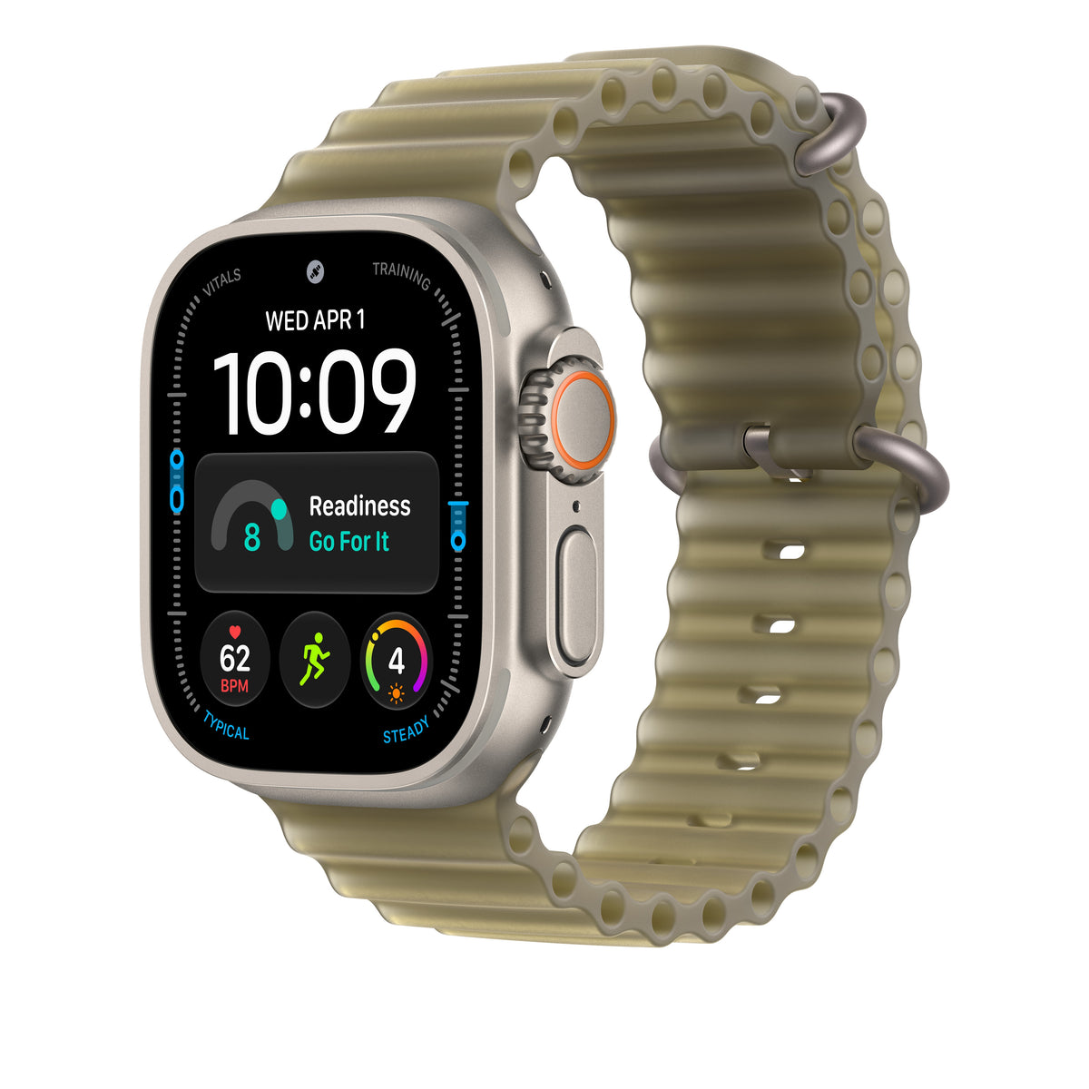 49mm Translucent Kelp Ocean Band - Natural Titanium Finish - iSTYLE.ro