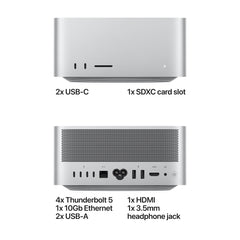 Produs configurabil: Mac Studio, procesor Apple M5 Ultra, 36 nuclee CPU si 80 nuclee GPU, 96GB, 8TB SSD