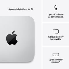 Mac Studio: Apple M5 Ultra chip with 30-core CPU and 64-core GPU, 1TB SSD - iSTYLE.ro