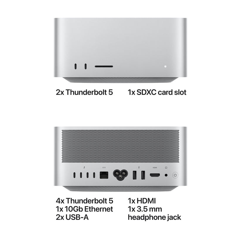 Mac Studio: Apple M5 Ultra chip with 30-core CPU and 64-core GPU, 1TB SSD - iSTYLE.ro