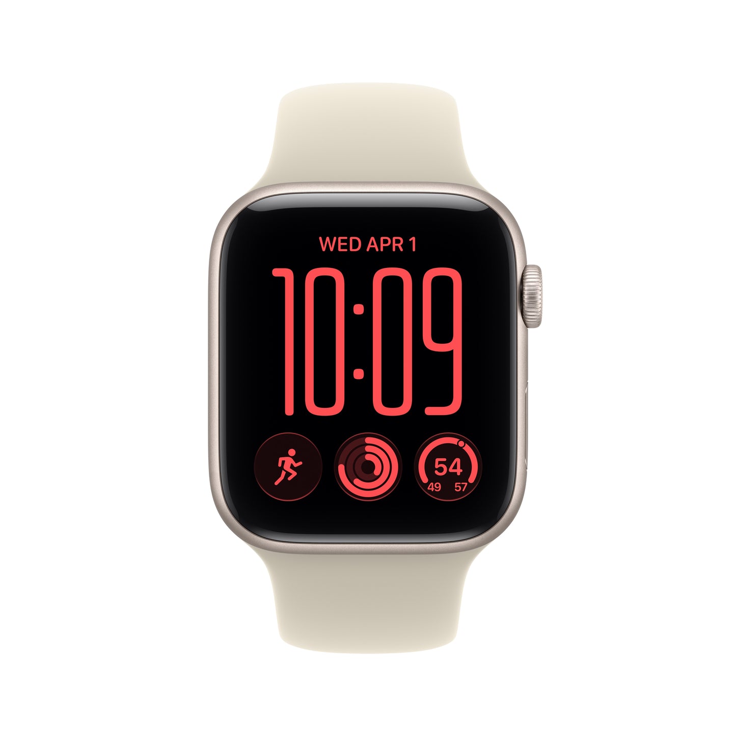 Apple Watch SE 3 GPS + Cellular 44mm Starlight Aluminium Case with Sand Sport Band - S/M - iSTYLE.ro