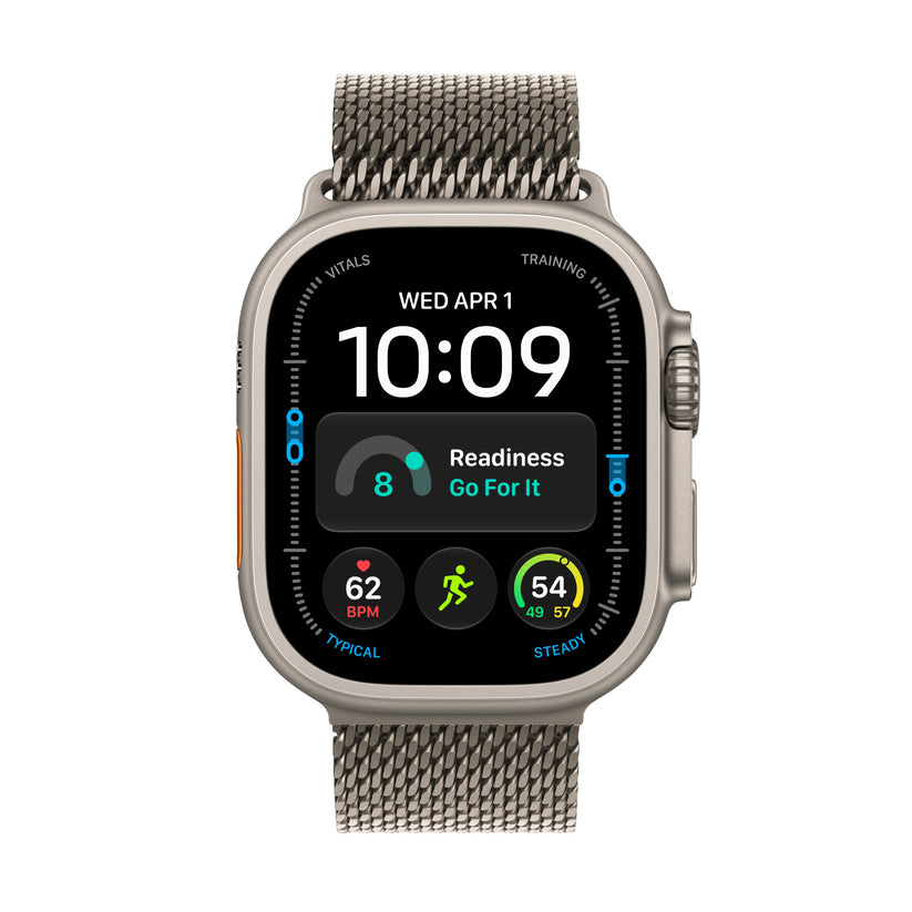 Apple Watch Ultra 4 GPS + Cellular 49mm Natural Titanium Case with Natural Titanium Milanese Loop - S - iSTYLE.ro