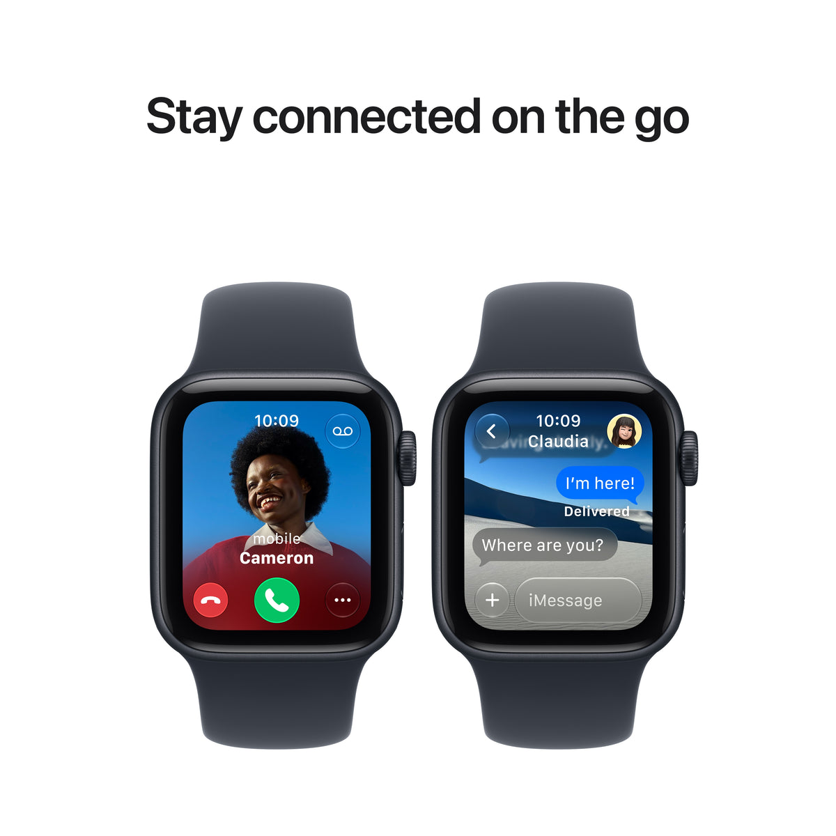 Apple Watch SE 3 GPS 40mm Midnight Aluminium Case with Navy Blue Sport Band - M/L - iSTYLE.ro
