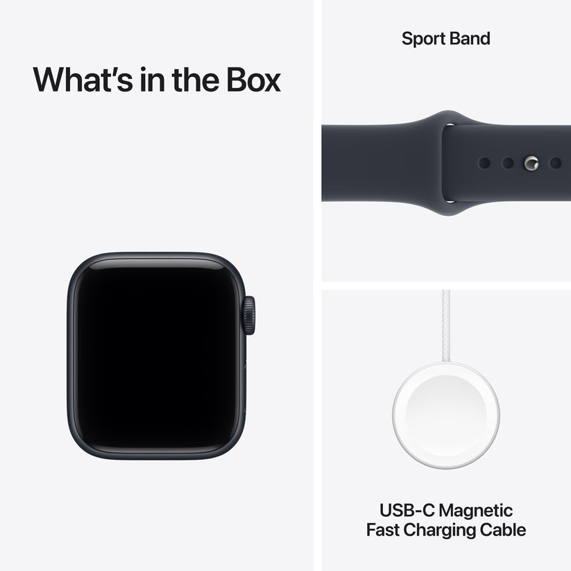 Apple Watch SE 3 GPS 40mm Midnight Aluminium Case with Navy Blue Sport Band - M/L - iSTYLE.ro