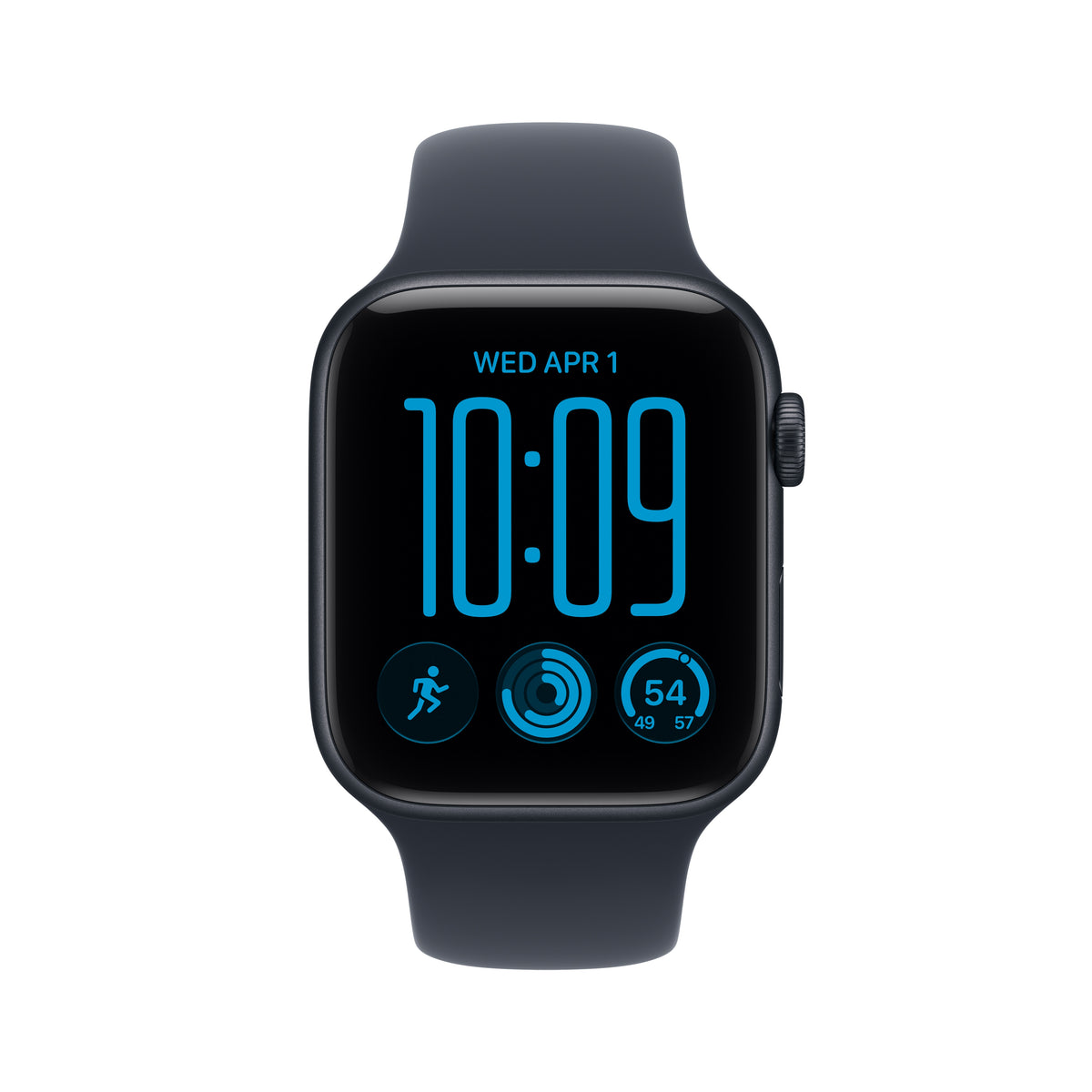 Apple Watch SE 3 GPS 44mm Midnight Aluminium Case with Navy Blue Sport Band - S/M - iSTYLE.ro