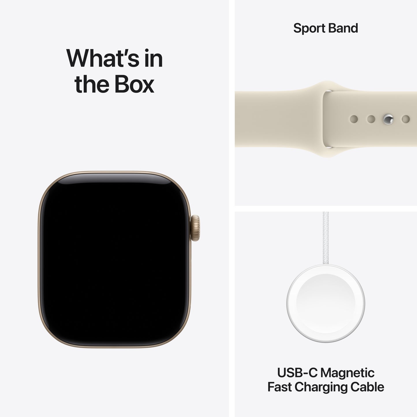 Apple Watch Series 12 GPS + Cellular 46mm Light Gold Aluminium Case with Sand Sport Band - S/M - iSTYLE.ro