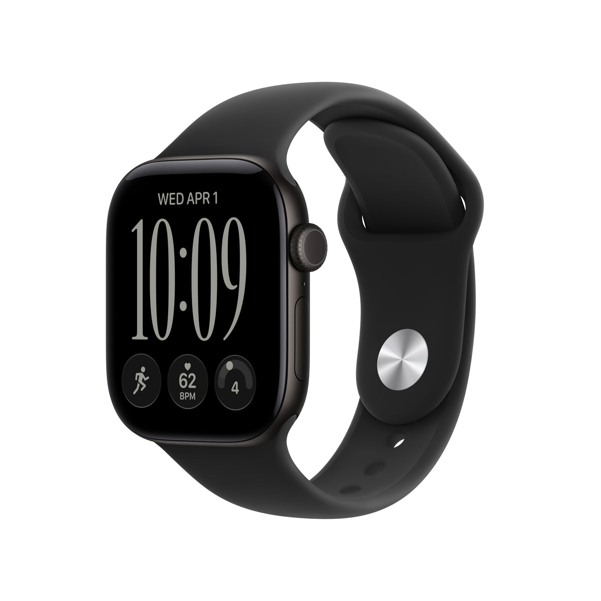 Apple Watch Series 12 GPS 42mm Black Aluminium Case with Black Sport Band - S/M - iSTYLE.ro
