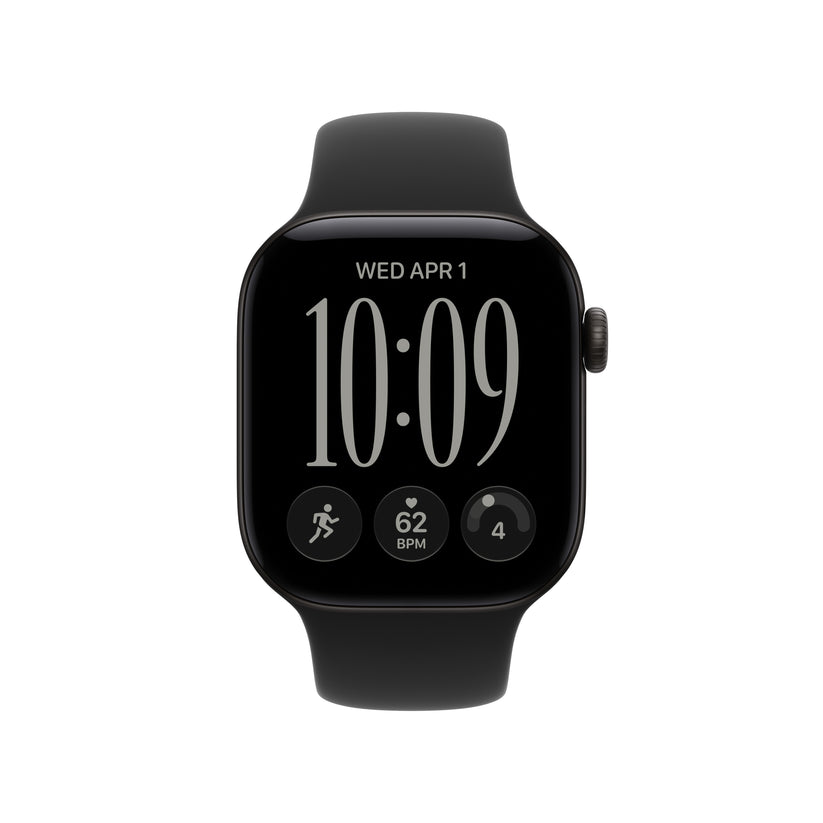 Apple Watch Series 12 GPS 42mm Black Aluminium Case with Black Sport Band - S/M - iSTYLE.ro
