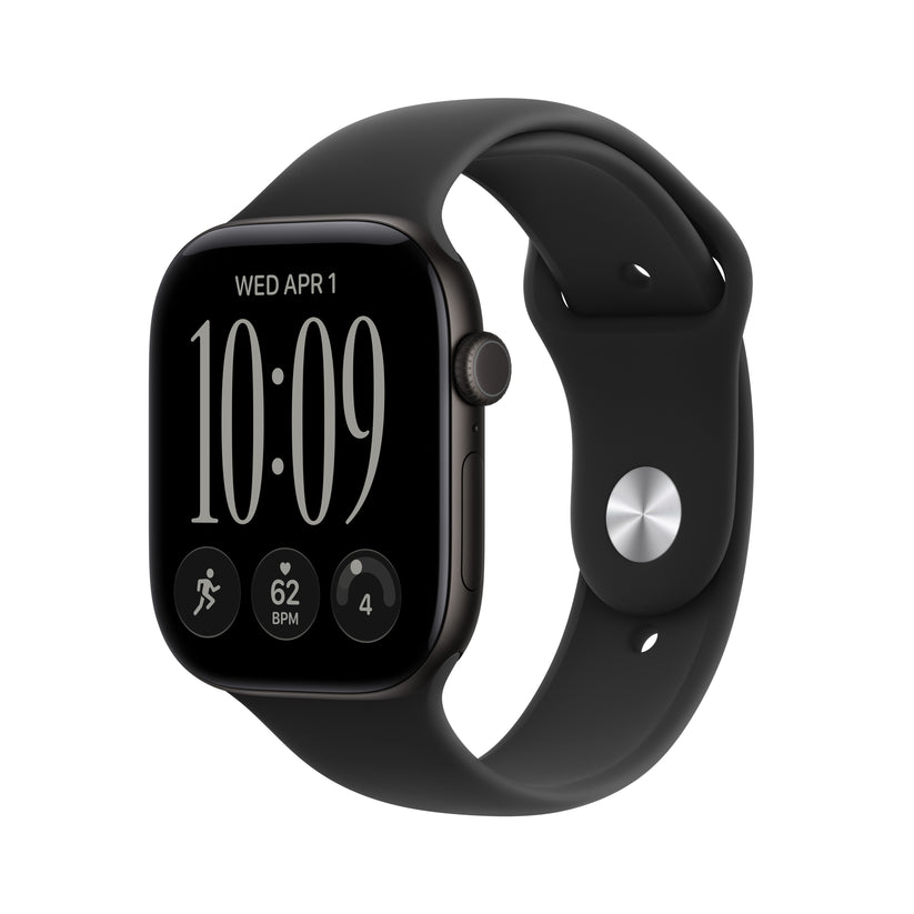 Apple Watch Series 12 GPS 46mm Black Aluminium Case with Black Sport Band - M/L - iSTYLE.ro
