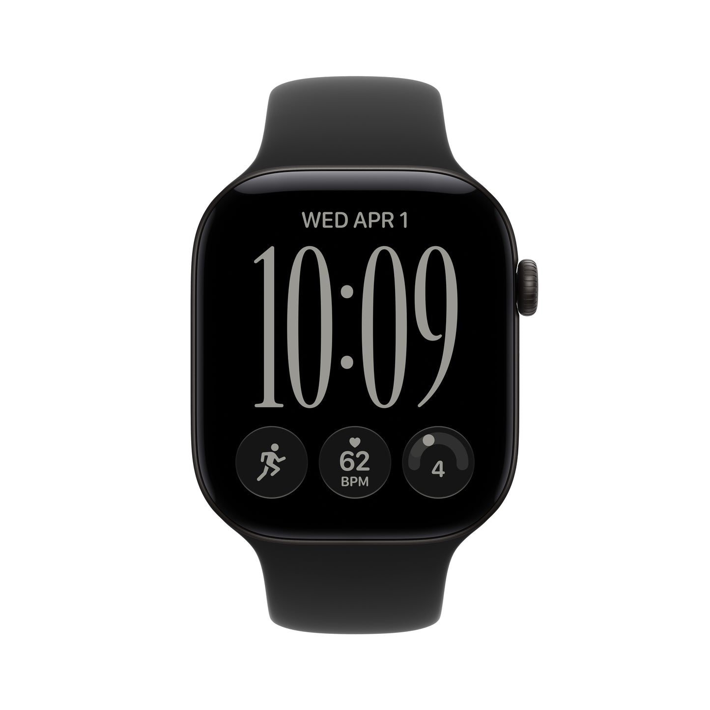 Apple Watch Series 12 GPS 46mm Black Aluminium Case with Black Sport Band - M/L - iSTYLE.ro