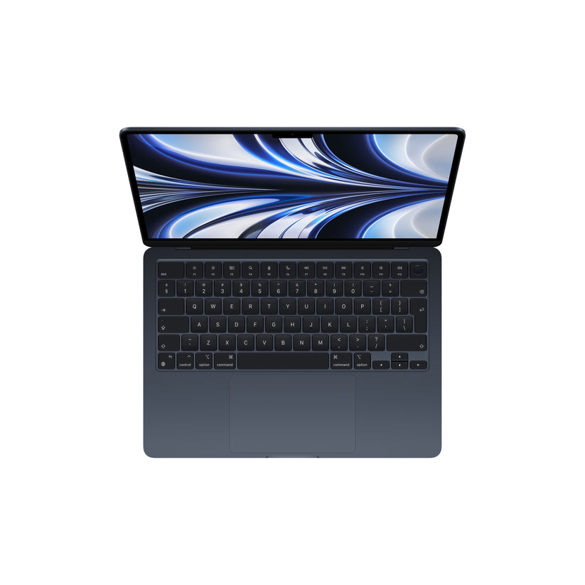 MacBook Air 13", procesor Apple M2, 8 nuclee CPU si 8 nuclee GPU, 16GB, 256GB, Midnight, RO KB - iSTYLE RO