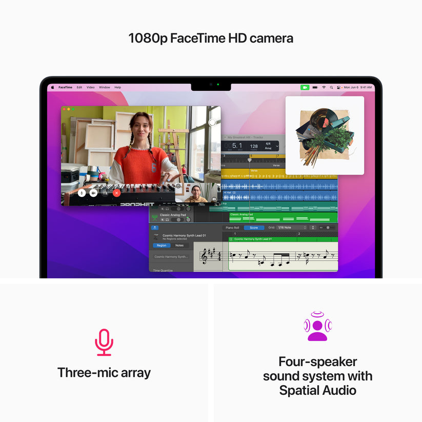MacBook Air 13", procesor Apple M2, 8 nuclee CPU si 8 nuclee GPU, 16GB, 256GB, Midnight, RO KB - iSTYLE RO