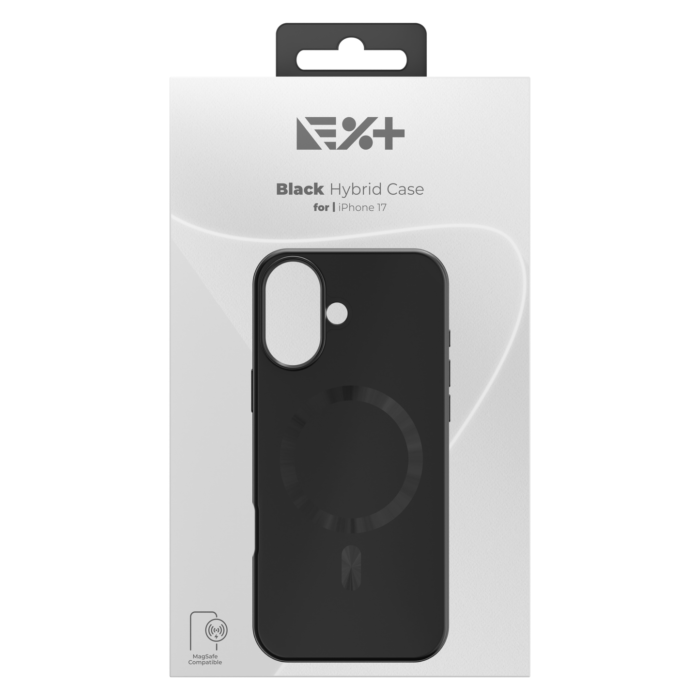 Husa de protectie NOA Hibrid pentru iPhone 17, MagSafe, Negru