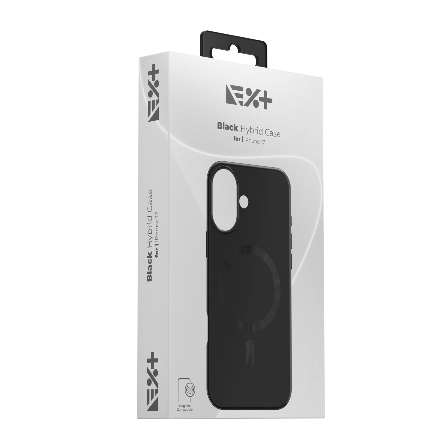 Husa de protectie NOA Hibrid pentru iPhone 17, MagSafe, Negru