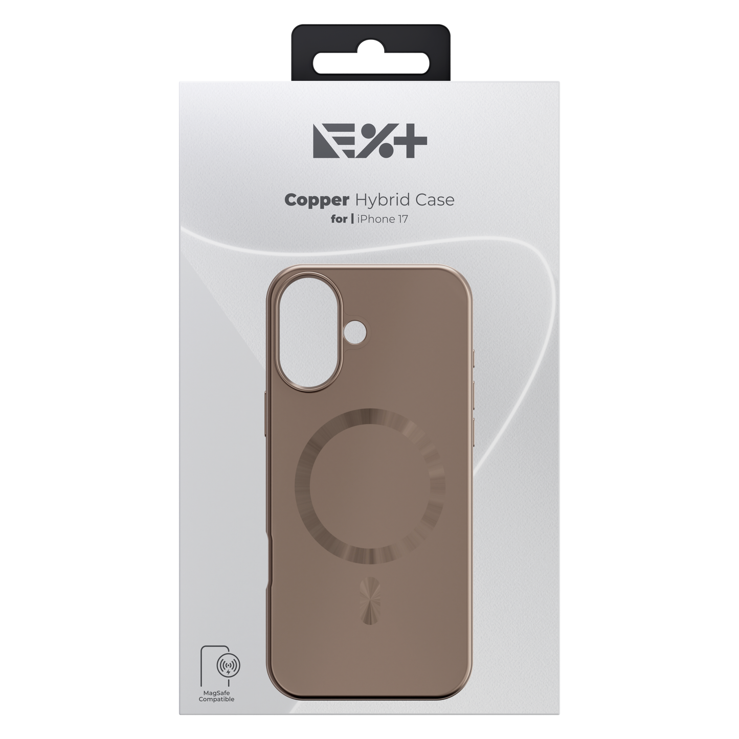 Husa de protectie NOA Hibrid pentru iPhone 17, MagSafe, Roz Cupru