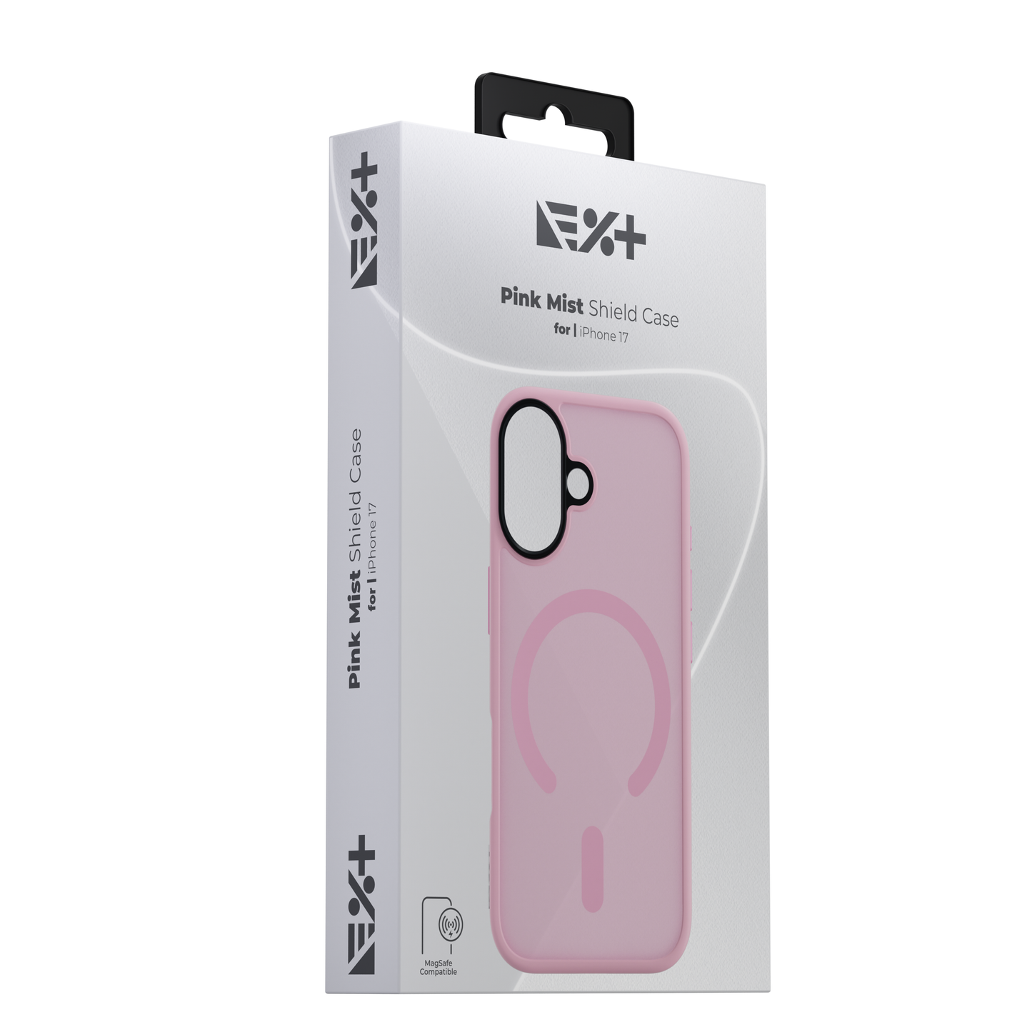 Husa de protectie NOA Mist Shield cu MagSafe pentru iPhone 17, Roz