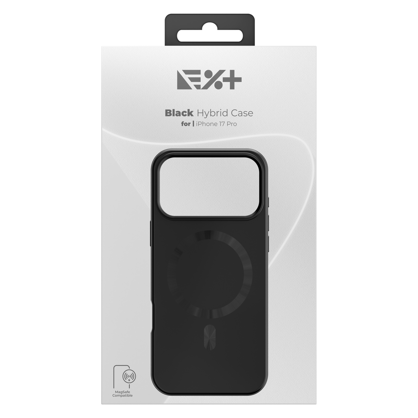 Husa de protectie NOA Hibrid pentru iPhone 17 Pro, MagSafe, Negru