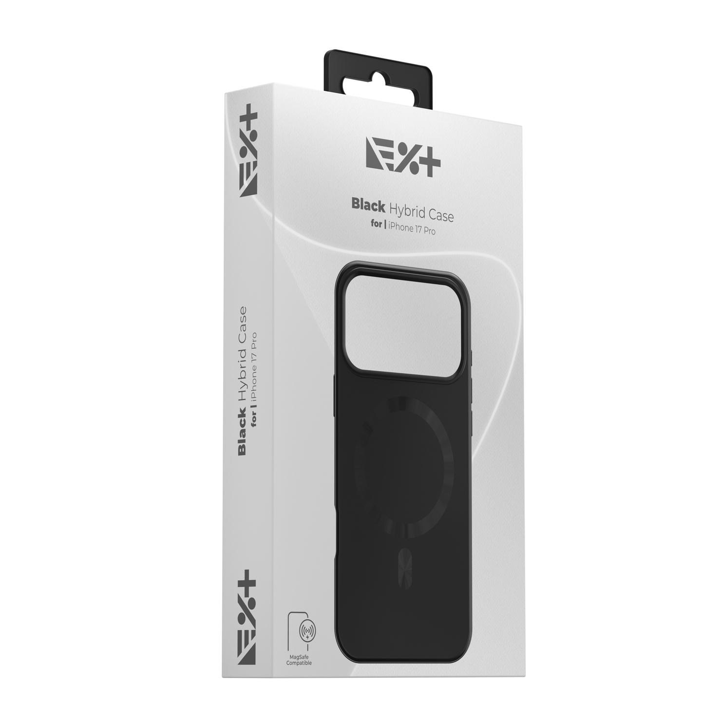 Husa de protectie NOA Hibrid pentru iPhone 17 Pro, MagSafe, Negru