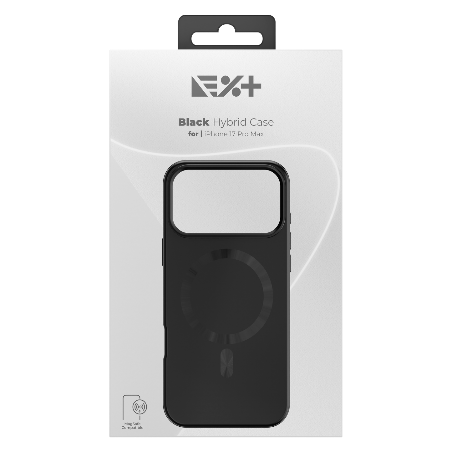 Husa de protectie NOA Hibrid pentru iPhone 17 Pro Max, MagSafe, Negru