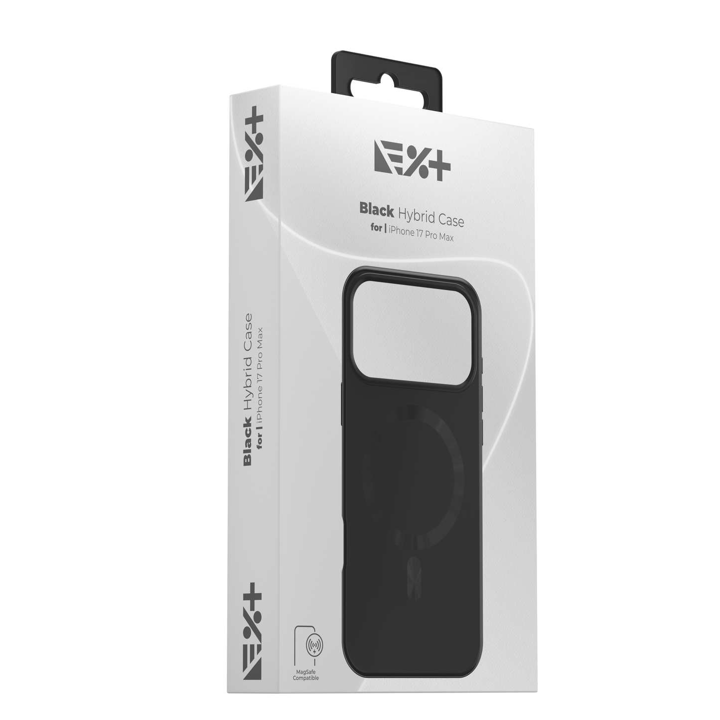 Husa de protectie NOA Hibrid pentru iPhone 17 Pro Max, MagSafe, Negru