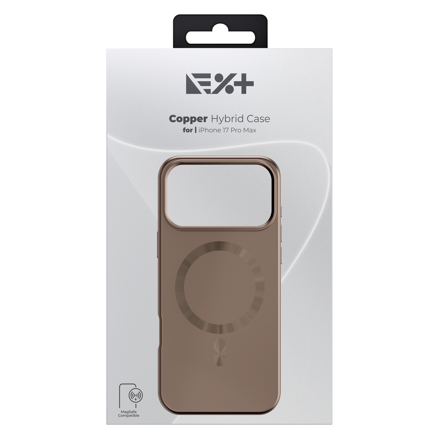 Husa de protectie NOA Hibrid pentru iPhone 17 Pro Max, MagSafe, Roz Cupru