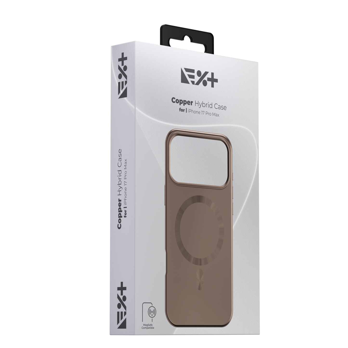 Husa de protectie NOA Hibrid pentru iPhone 17 Pro Max, MagSafe, Roz Cupru