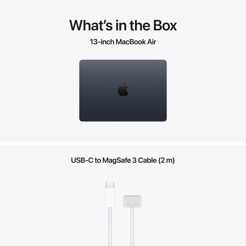 Produs configurabil: MacBook Air 13", procesor Apple M5, 10 nuclee CPU si 10 nuclee GPU, 24GB, 512GB SSD, Midnight, INT KB - iSTYLE.ro