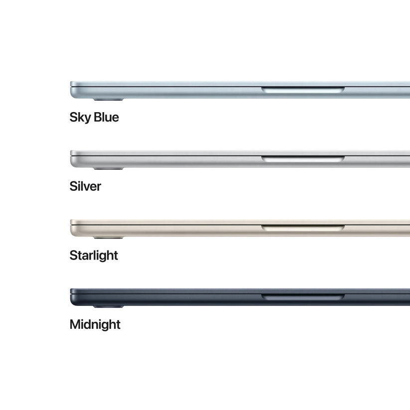 Produs configurabil: MacBook Air 15", procesor Apple M5, 10 nuclee CPU si 10 nuclee GPU, 24GB, 512GB SSD, Midnight, INT KB