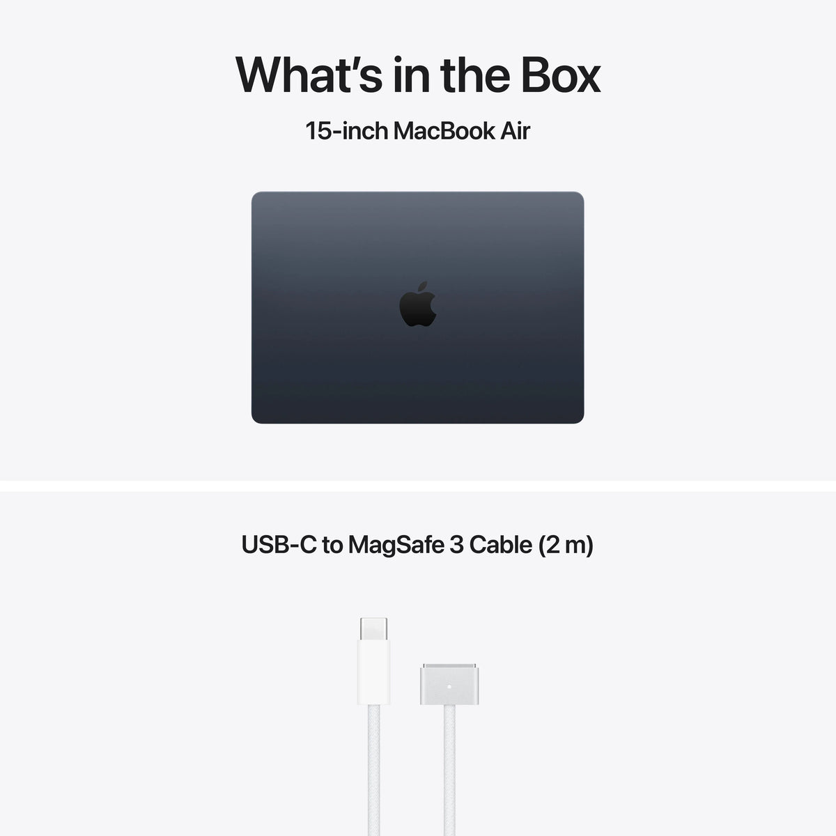 MacBook Air 15", procesor Apple M5, 10 nuclee CPU si 10 nuclee GPU, 24GB, 1TB SSD, adaptor priza 35W, Midnight, INT KB