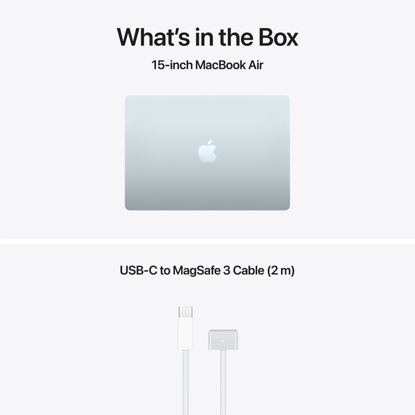 Produs configurabil: MacBook Air 15", procesor Apple M5, 10 nuclee CPU si 10 nuclee GPU, 16GB, 2TB SSD, Sky Blue, US KB - iSTYLE.ro