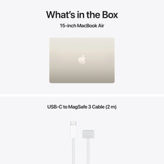 Produs configurabil: MacBook Air 15", procesor Apple M5, 10 nuclee CPU si 10 nuclee GPU, 32GB, 1TB SSD, Starlight, RO KB