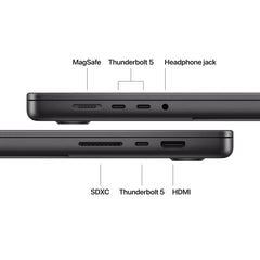 Produs configurabil: MacBook Pro 16", procesor Apple M5 Max, 18 nuclee CPU si 40 nuclee GPU, 128GB, 4TB SSD, Space Black, Standard, RO KB