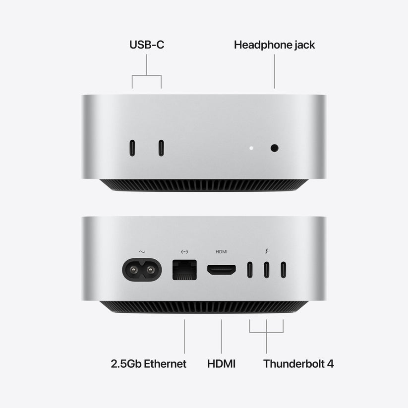 Mac Mini, procesor Apple M6, 12 nuclee CPU si 12 nuclee GPU, 16GB, 256GB SSD