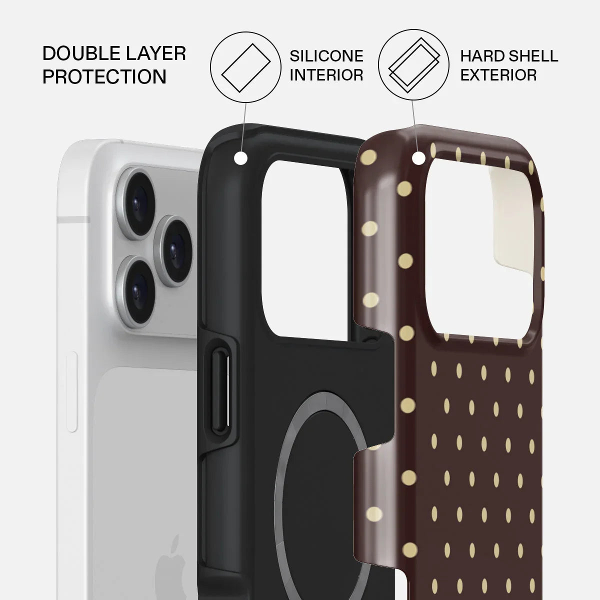 Husa de protectie BURGA pentru iPhone 17 Pro Max, Maro/Galben