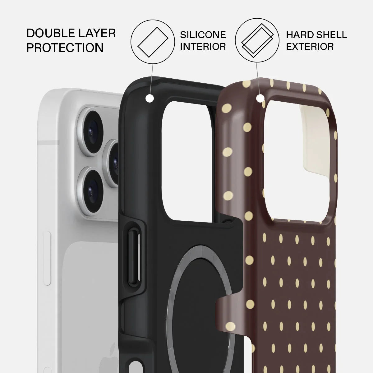 Husa de protectie BURGA pentru iPhone 17 Pro, Maro/Galben