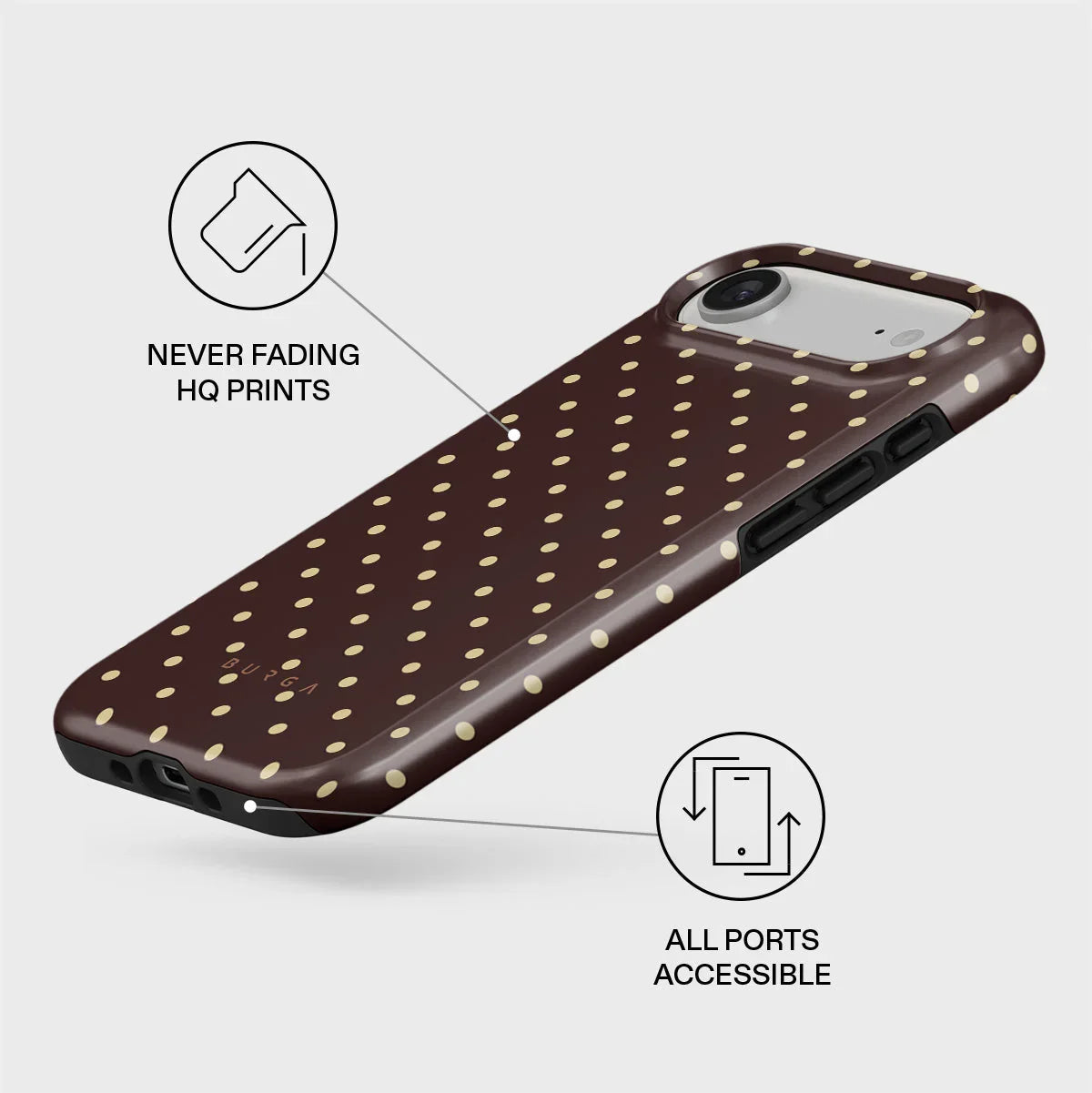 Husa de protectie BURGA pentru iPhone Air, Maro/Galben - iSTYLE.ro