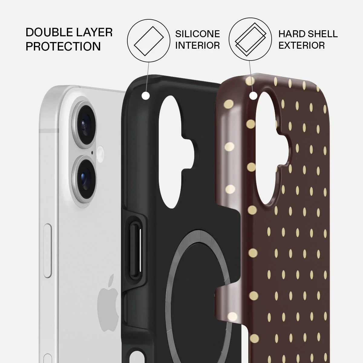 Husa de protectie BURGA pentru iPhone 17, Maro/Galben