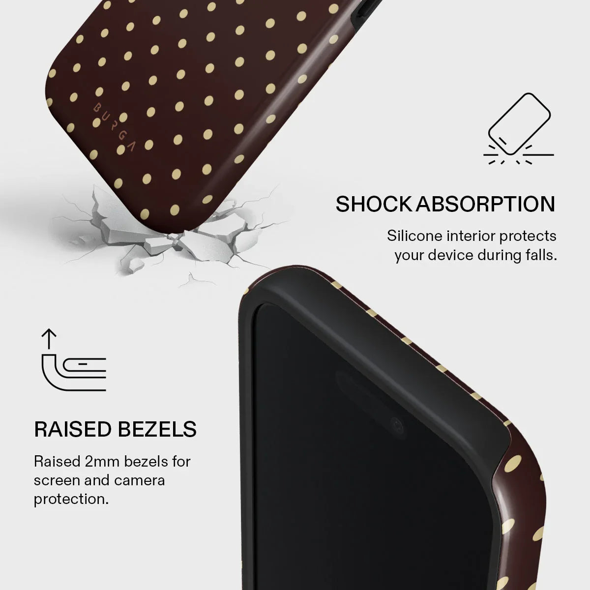 Husa de protectie BURGA pentru iPhone 17, Maro/Galben