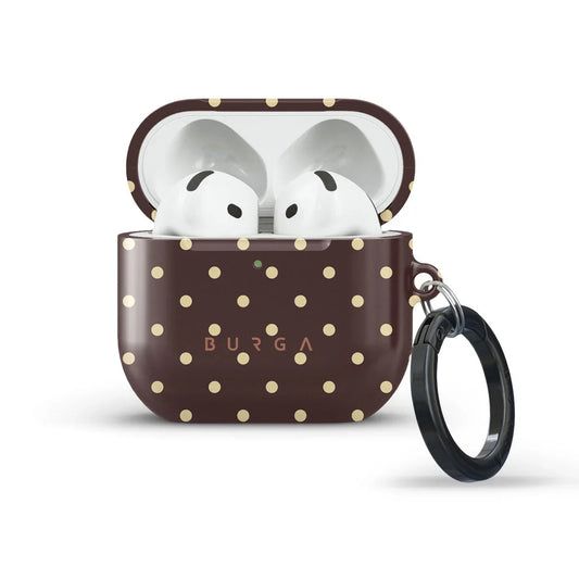 Husa de protectie BURGA pentru AirPods 4, Maro/Galben - iSTYLE.ro