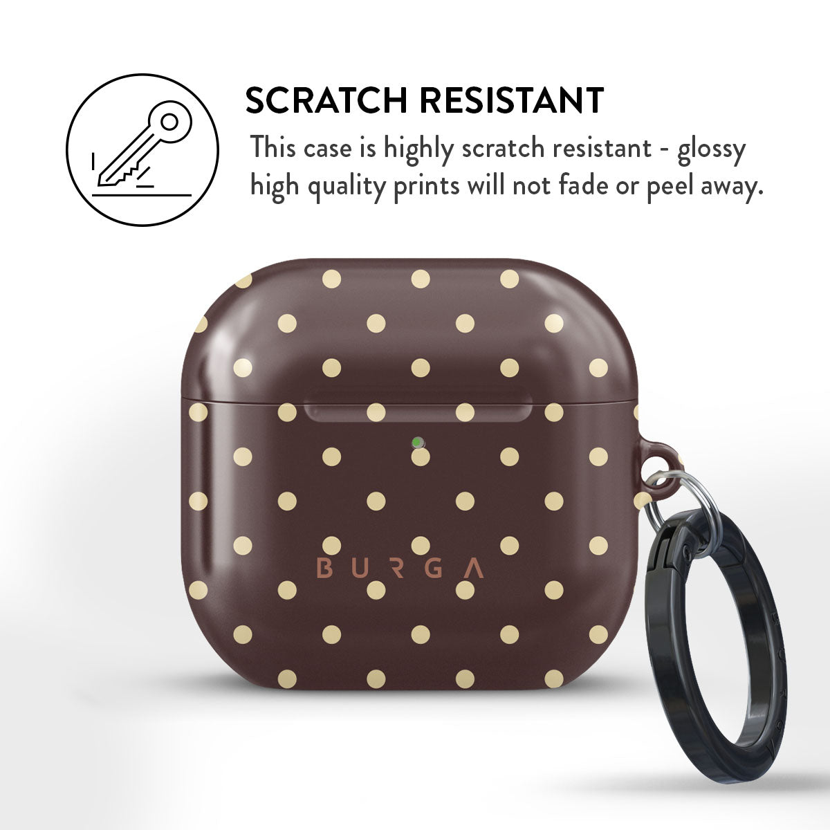 Husa de protectie BURGA pentru AirPods 4, Maro/Galben - iSTYLE.ro