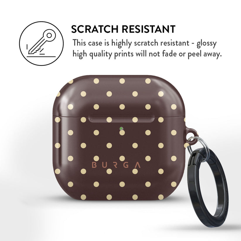 Husa de protectie BURGA pentru AirPods 4, Maro/Galben - iSTYLE.ro