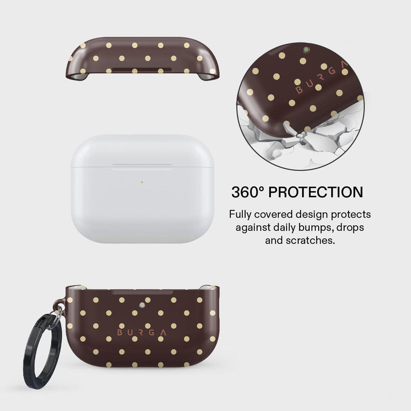 Husa de protectie BURGA pentru AirPods Pro 3, Maro/Galben - iSTYLE.ro