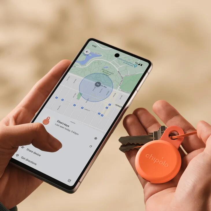 Tracker reincarcabil Chipolo LOOP, compatibil Find My, Corai