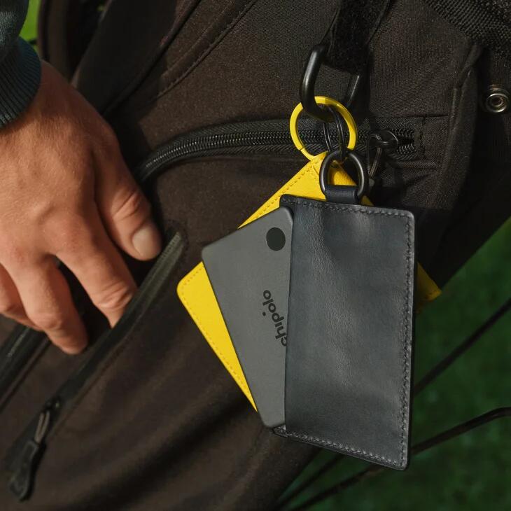 Tracker reincarcabil tip card Chipolo, compatibil Find My, Negru