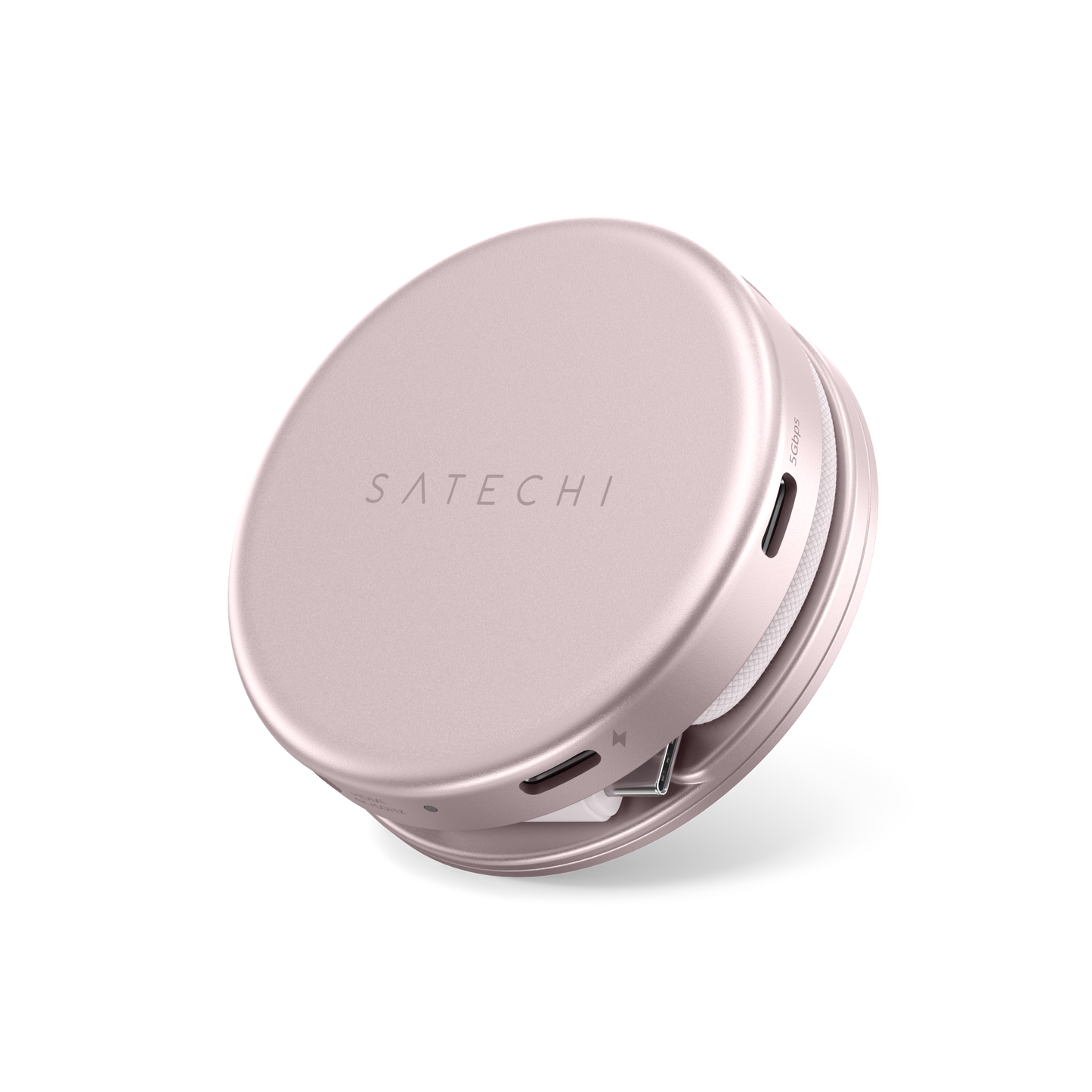 Adaptor Satechi OntheGo 5-in-1 Multiport (1x HDMI 4K 60Hz, 1x USB-C up to 5 Gbps, 1x USB-A 3.0 up to 5 Gbps, 1xUSB-C PD60W, 1x SD card reader), Blush