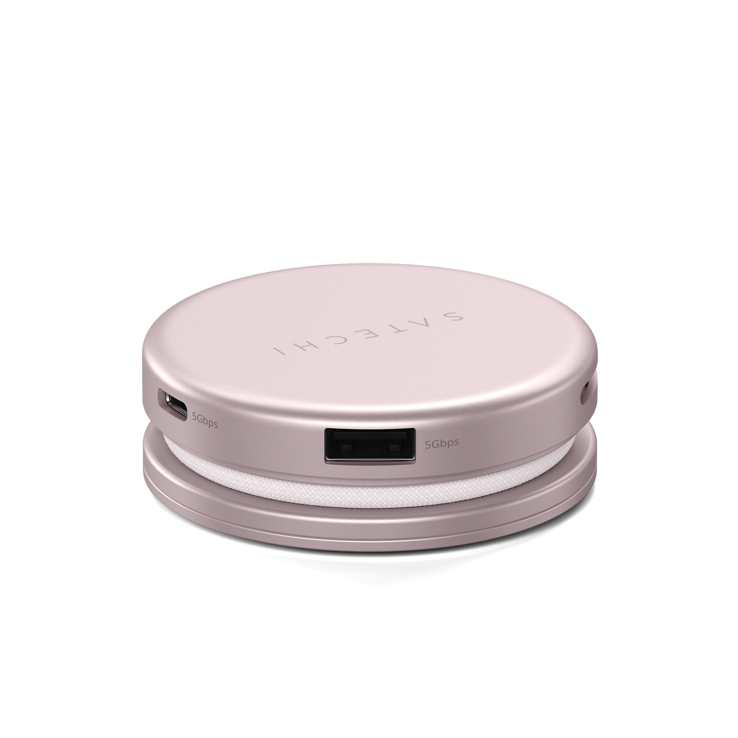 Adaptor Satechi OntheGo 5-in-1 Multiport (1x HDMI 4K 60Hz, 1x USB-C up to 5 Gbps, 1x USB-A 3.0 up to 5 Gbps, 1xUSB-C PD60W, 1x SD card reader), Blush